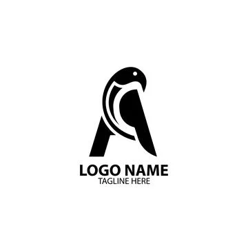 Letter A bird logo design vector Stock Illustration