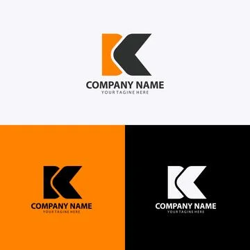 Letter BK logo design vector Stock Illustration