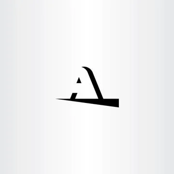 Letter a black logotype icon vector symbol element logo Illustrazione stock
