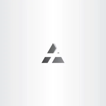 Letter a black vector triangle icon design Stock-Illustration