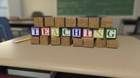 Letter Block Series - "Teaching" Stock Footage 292661954