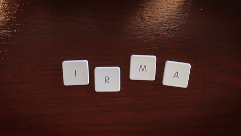 Letter Blocks formming IRMA Vidéo 80357003