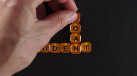 Letter Blocks Spell Student Loan Stock Footage 46635892