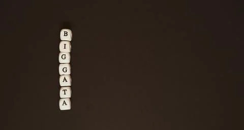 Letter Blocks Spelling 'Big Data' on Dark Background Stock Photos