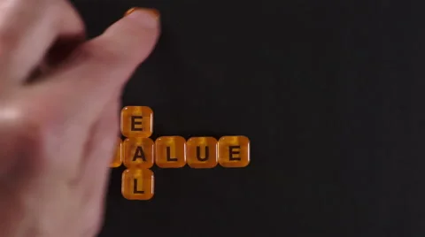 Letter Blocks Spelling Real Value Stock Footage 46610089