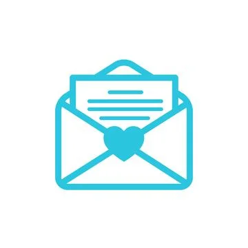 The Letter. From blue icon set. Stock Illustration