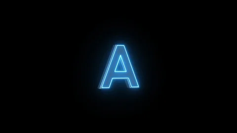 A letter blue neon light background video Stock Footage 123749475