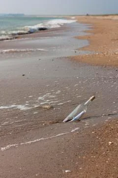 Letter in a bottle Stock Photos