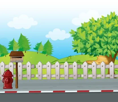 A letter box and a fire hydrant Stock Illustration