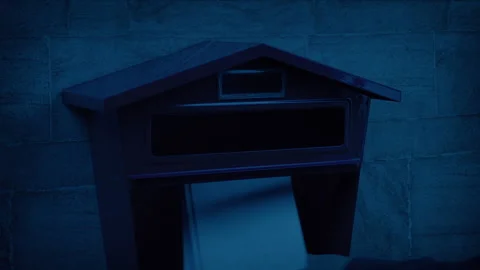 Letter Box Is Opened And Mail Taken In The Dark Stock Footage 331222464