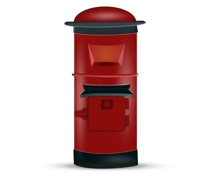 Letter box or post box or India post office with white background illustration Stock Illustration