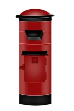 Letter box or post box or India post office with white background illustration Stock Illustration