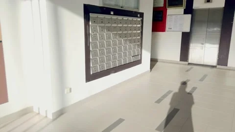 Letter boxes or mail box at the lobby of a apartment in 4K 25FPS. Stock Footage 139948979