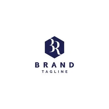 Letter BR Logo Design Stock Illustration
