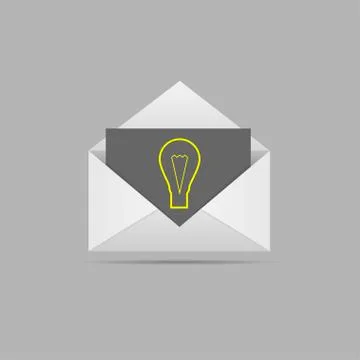 Letter with business idea Stock Illustration