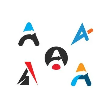A Letter  Business Template Vector Stock Illustration