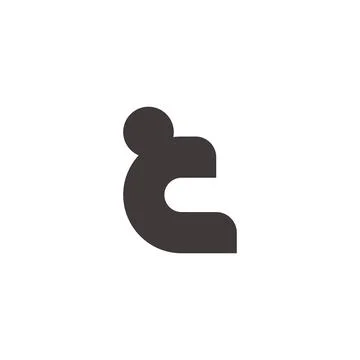 Letter c abstract dot geometric logo vector Stock Illustration