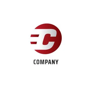 Letter C Alphabetic Logo Design Template, EC Logo Concept, Speed, Fast, Rou.. Ilustração Stock