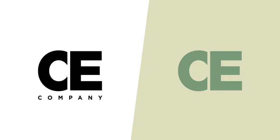 Letter C and E, CE logo design template. Minimal monogram initial based log.. Stock Illustration