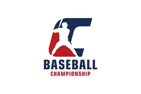 Letter C with Baseball Logo Design. Vector Design Template Elements for Spo.. Stock Illustration