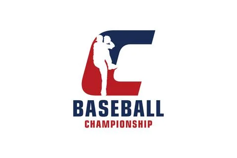 Letter C with Baseball Logo Design. Vector Design Template Elements for Spo.. Illustrazione stock