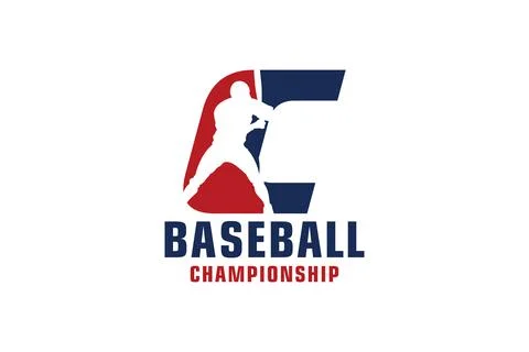 Letter C with Baseball Logo Design. Vector Design Template Elements for Spo.. Illustrazione stock