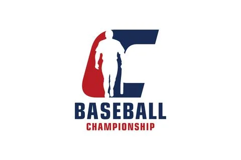 Letter C with Baseball Logo Design. Vector Design Template Elements for Spo.. Stock Illustration
