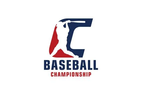 Letter C with Baseball Logo Design. Vector Design Template Elements for Spo.. Illustrazione stock