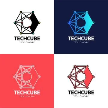 Letter C Blockchain Logo Template. Technology Vector Design. Cryptocurrency H Stock Illustration