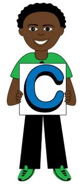 Letter C Boy Stock Illustration