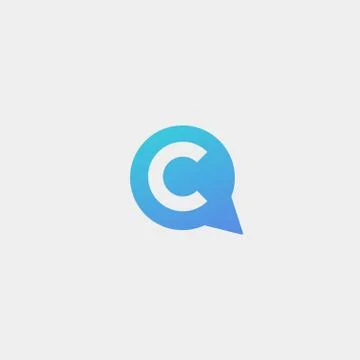Letter C Chat Talk Logo Template Vector Design Stock Illustration