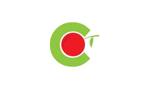 Letter c for cherry abstract logo symbol vector icon illustration graphic d.. Stock-Illustration