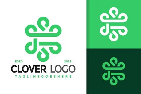 Letter C Clover Leaf Logo Design, brand identity logos vector, modern logo, L Stock Illustration