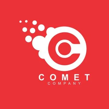 Letter C Comet Shape Logo Symbol vector Stockillustratie