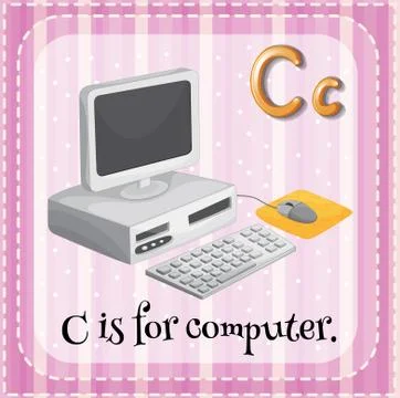 Letter C is for computer イラスト素材