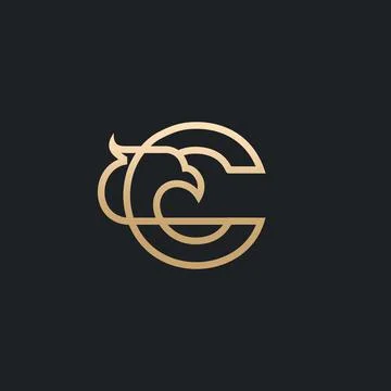 Letter C Eagle Logo , Initial Premium Design Stock Illustration