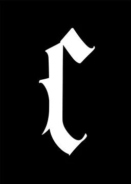 Letter c, in the Gothic style. Vector. Alphabet. The symbol is isolated on a Stock Illustration