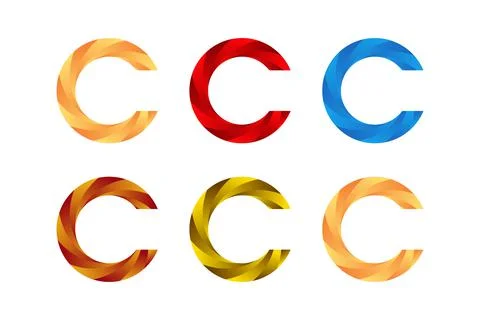 Letter C Gradient  Logo  Set Illustrazione stock