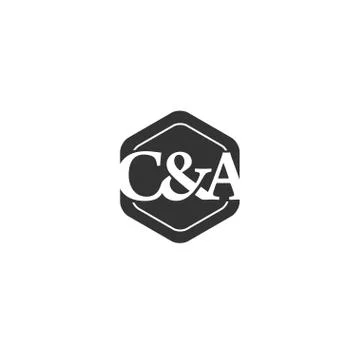Letter C &amp; A hexagon Stock Illustration