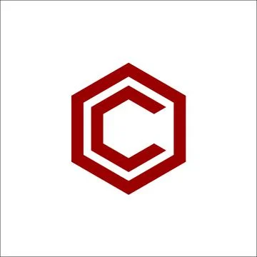 Letter C hexagon logo vector Stock Illustration
