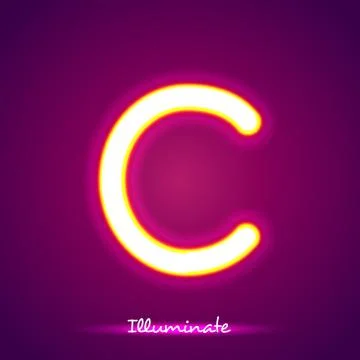 The letter c illumination Stock Illustration