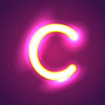 The letter c illumination Illustrazione stock