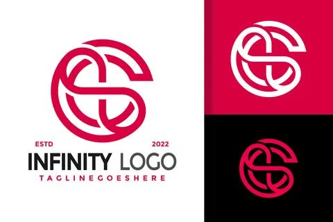 Letter C Infinity Logo Design Vector Illustration Template 스톡 일러스트