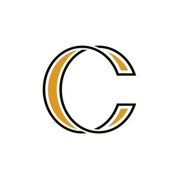 Letter C Initial Vector Logo Template Stock Illustration