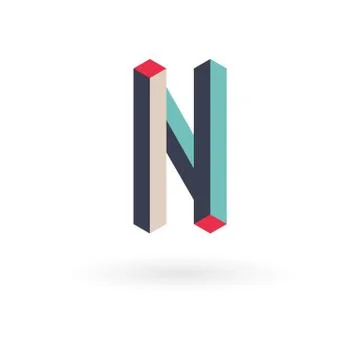 Letter C isometric logo design. Stock Illustration