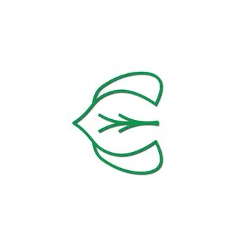 Letter C-Leaf Logo Stock Illustration