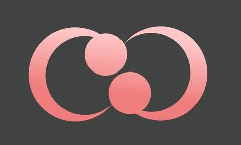Letter c logo or pink bracelet logo Illustrazione stock