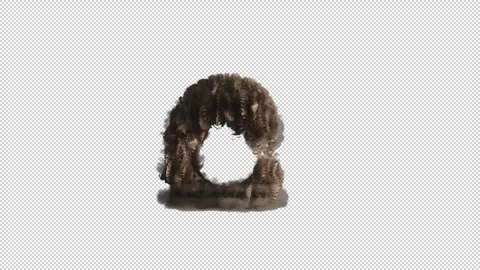 Letter C is made from sand breaks and fall creating dust Stock Footage 289725994