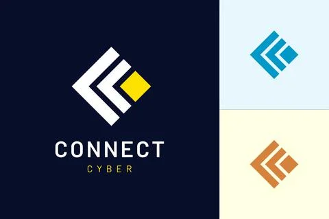 Letter C modern Logo template represents connection and digital for the tech  Stockillustratie