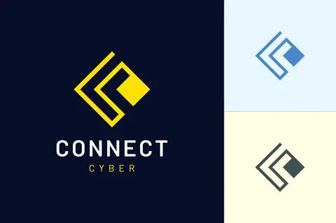 Letter C modern Logo template represents connection and digital for the tech  Stock Illustration